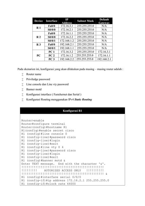 Contoh Static Router Pdf