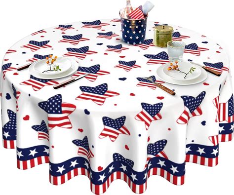 Amazon Smuxqni 4th Of July Table Cloth Tablecloth Round 60 Inch