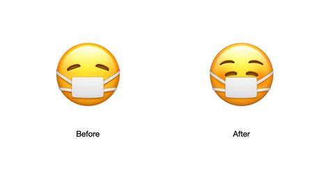 apple hides a smile behind mask emoji because wearing one doesn't have ...