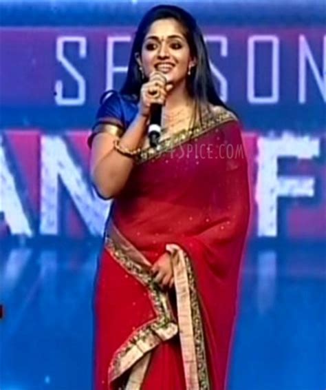 Actress Sneha Kavya Madhavan Hot Navel Show In Saree From Mammootty
