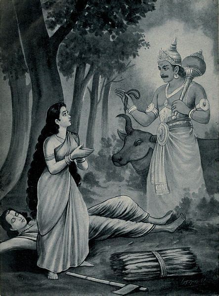 The Story Of Satyavan And Savitri Indian Festivals Indian Art Gods