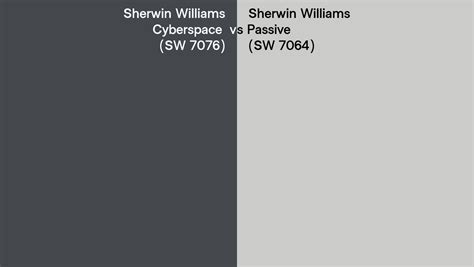 Sherwin Williams Cyberspace Vs Passive Side By Side Comparison