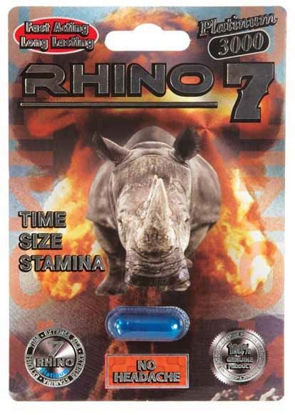 Rhino 7 Platinum 3000 Male Libido Sexual Enhancer Pill