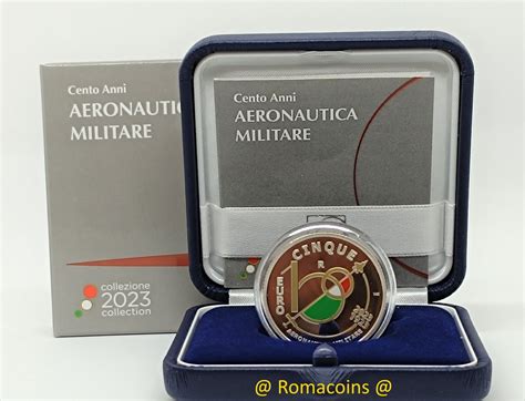 5 Euro Italy 2023 100 Years Air Force Silver Proof Romacoins