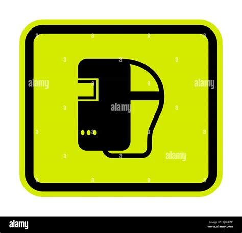 Symbol Wear Welding Helmet Isolate On White Background Vector