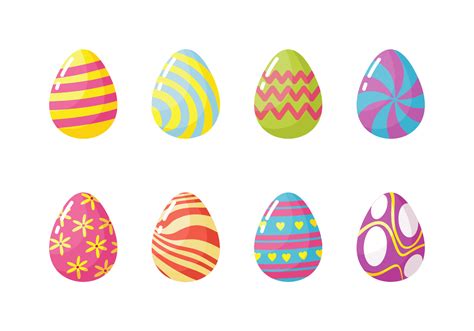 Easter Eggs Icons Vector 144911 Vector Art At Vecteezy