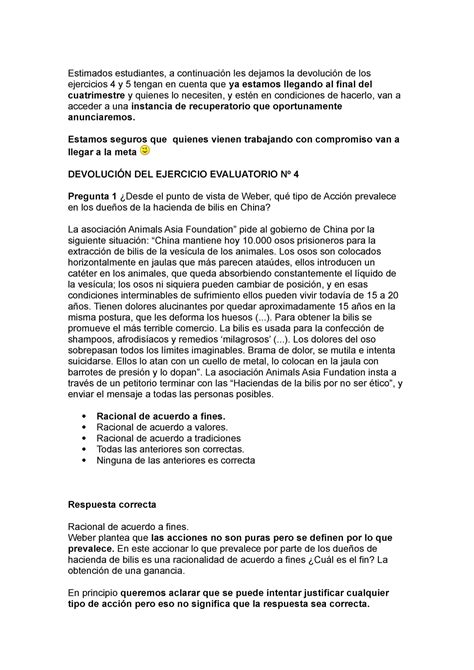 Devolución examen 4 y 5 Cuestiones de Sociología Economía y Política