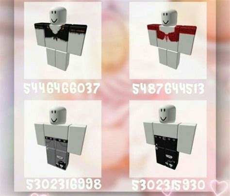 Bloxburg White Shirt Codes