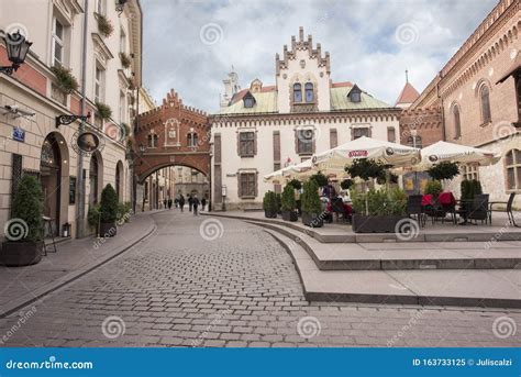 Architektur Der Altstadt Krakau Polen Redaktionelles Bild Bild Von