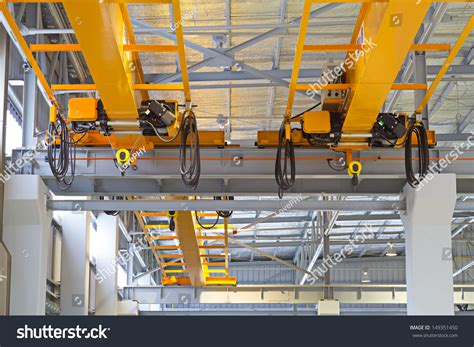 Factory Overhead Crane Inside Factory Building Stock Photo 149351450