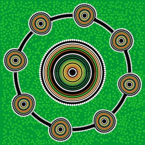 Fondo Aborigen Del Vector Del Arte Ilustración del Vector Ilustración