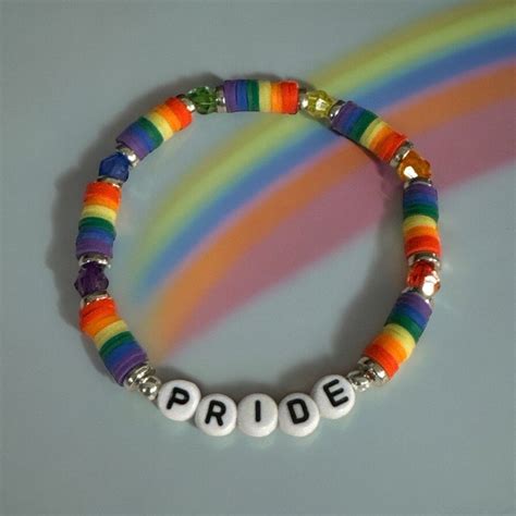 Pride Beaded Bracelet Rainbow Bracelet Pride Jewelry Lgbtq Bracelet