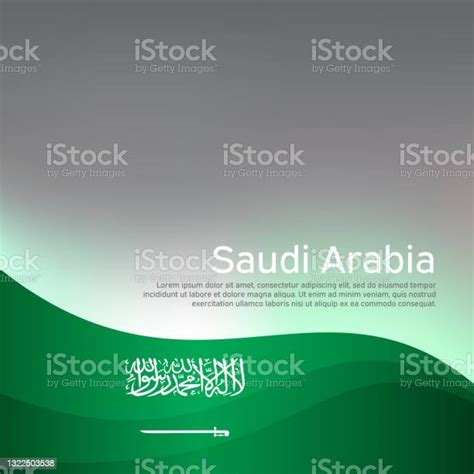 Abstract Waving Saudi Arabia Flag Creative Shining Background For Design Of Patriotic Holiday