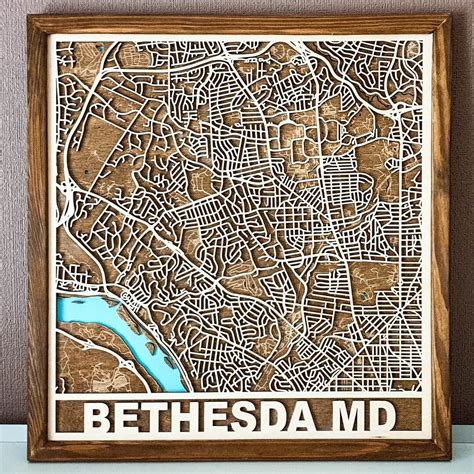 Laser Cut Wooden Map With Location Pins Elements, Personalized Name ...