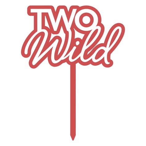 Acrylic Cake Topper Double Layer Two Wild Lollipop Cake Supplies