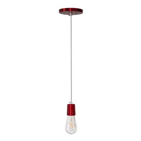 Pendente Slim Colors Vermelho Lampada Led Cristal De Filamento