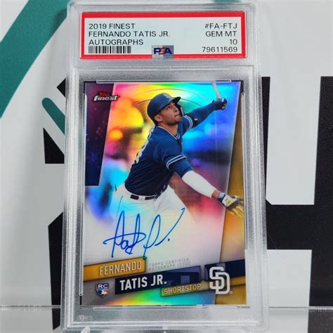 Fernando Tatis Jr Topps Finest Fa Ftj Autographs Psa Price