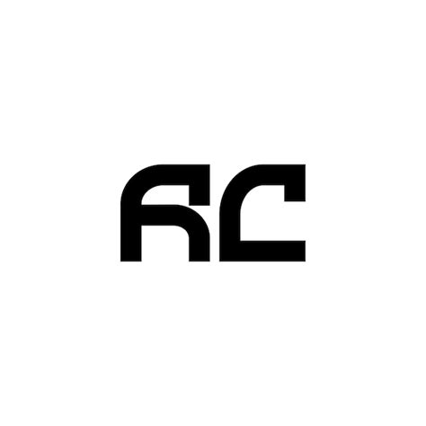 Ac Monogramm Logo Design Buchstaben Text Name Symbol Monochrom Logo