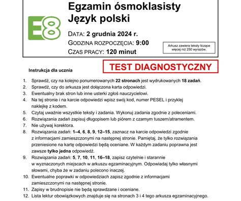 Próbny egzamin ósmoklasisty 2025 CKE język polski Mamy arkusz CKE