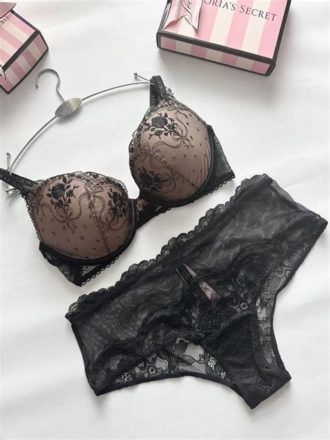 Комплект victoria's secret набор набір бюст бра лифчик бюстгальтер ...