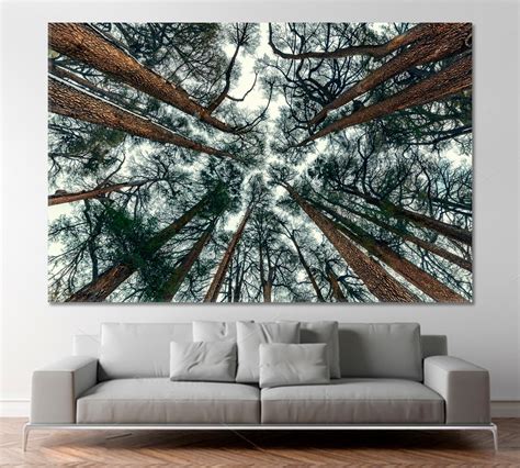 Trees Wall Art Trees Canvas Print Trees Large Wall Decor Etsy