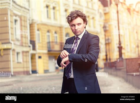 Handsome Mature Businessman Outdoor Stock Photo Alamy