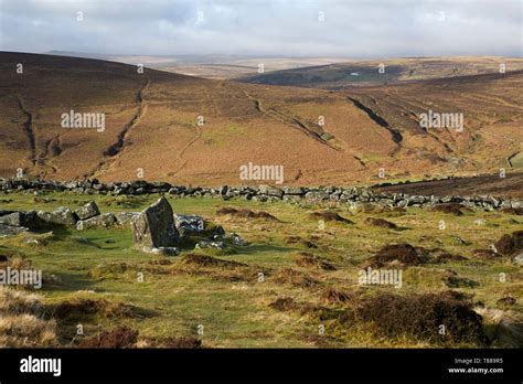 Grimspound Dartmoor Devon Uk Stock Photo Alamy