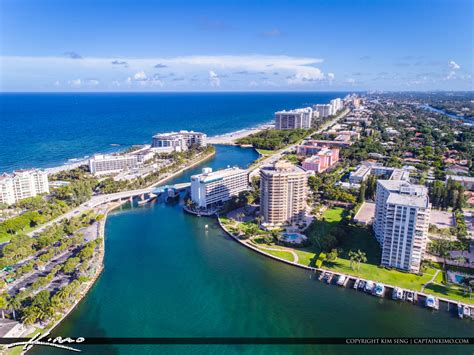 Boca Raton Florida Aerial from Park Lake and Inlet | Royal Stock Photo