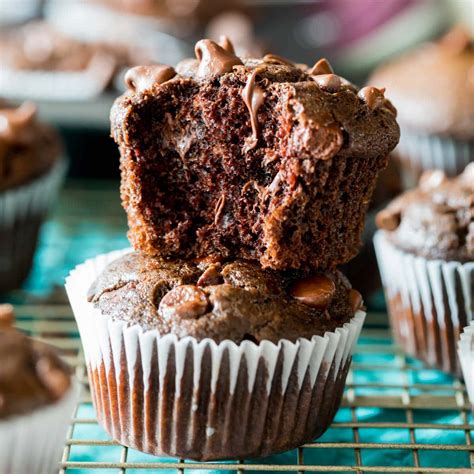 Double Chocolate Muffins Householdcooking