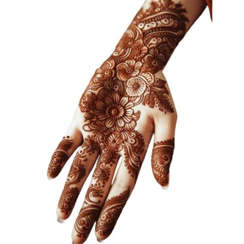 indian henna design  bridal  transparent background bridal henna