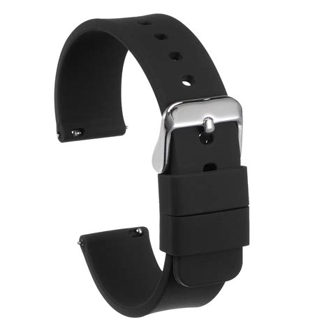 Uxcell Silicone Watch Band 22mm Soft Rubber Watch Strap With Stainless Steel Buckle For Men