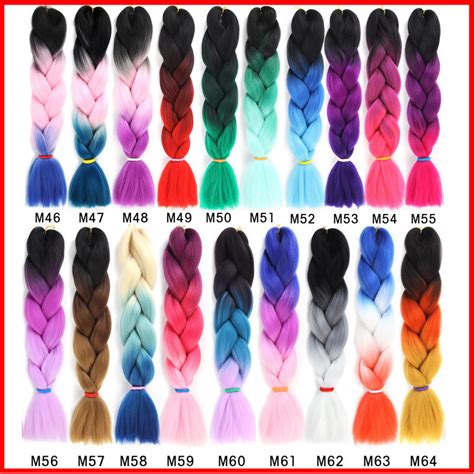 100g 24inch Ombre Three Colors Synthetic Crochet Jumbo Braid China