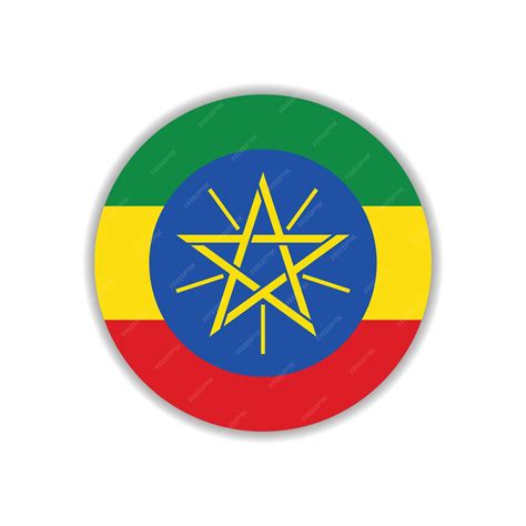 Premium Vector Ethiopia Circle Flag Icon Digital Vector Illustration