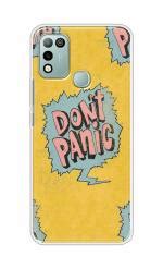 Oyestuff Dont Panic Printed Multicolor Silicone Backcover For Infinix