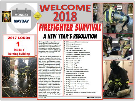 Mayday Monday Resolutions For Firefighter Survival Fire Engineering Firefighter Training And