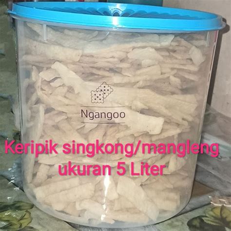 Jual Keripik Singkong Mangleng Khas Gunung Kidul Ukuran Toples 5 Liter