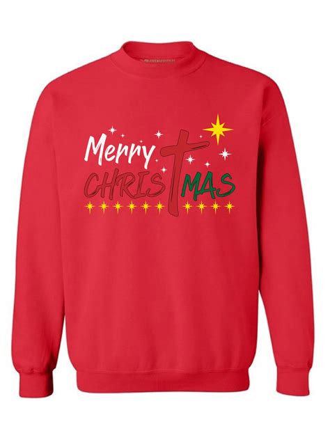 Merry Christmas Sweater Jesus Sweatshirt For Men Happy Holidays