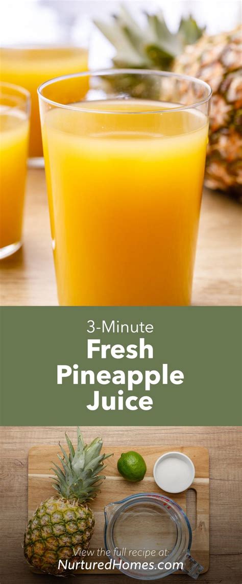 3-Minute Fresh Pineapple Juice (Made in a Blender) - Nurtured Homes