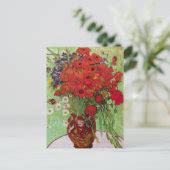 Red Poppies And Daisies By Vincent Van Gogh Postcard Zazzle