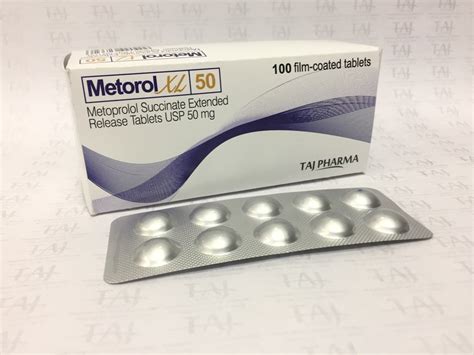 METOPROLOL SUCCINATE EXTENDED RELEASE TABLETS USP 50 MG (METOROL XL 50) TABLETS USP- Taj -Pharma ...