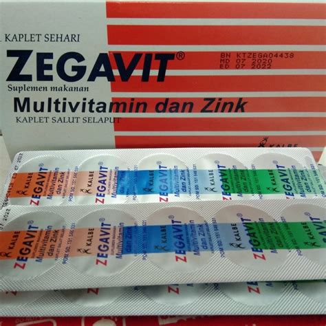 Jual Zegavit Multivitamin Zink Strip 5 Tablet Shopee Indonesia