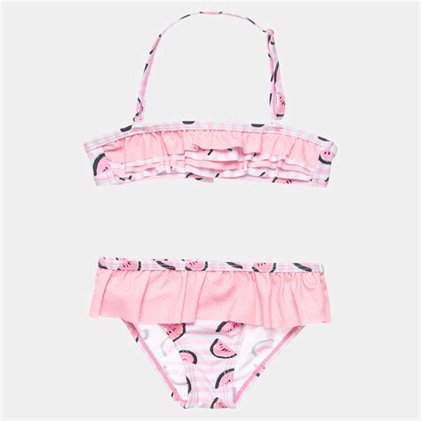 Bikini set sun safe UPF45 with ruffles 12 months 6 years Alouette Βρεφικά Παιδικά Ρούχα