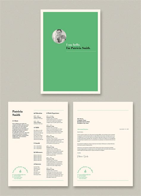 Customizable Resume Cover Letter Layout For Adobe Indesign