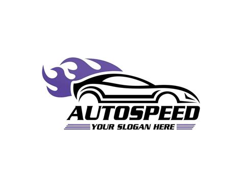 Auto Style Car Logo Design With Concept Sports Vehicle Icon Silhouette