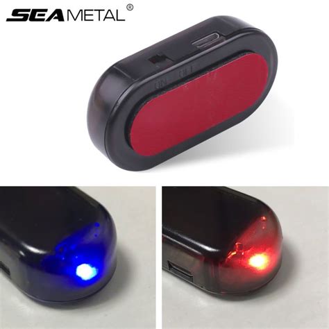 Seametal Universal Solar Car Led Warning Light Blinker Security Alarm