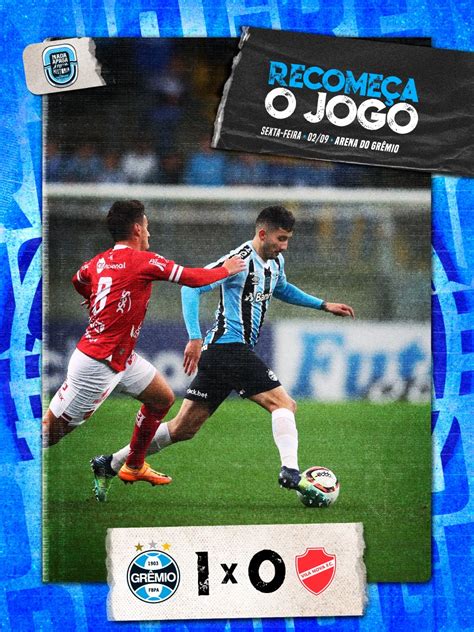 Grêmio FBPA on Twitter Recomeça o jogo VamosGrêmio Grêmio 1x0