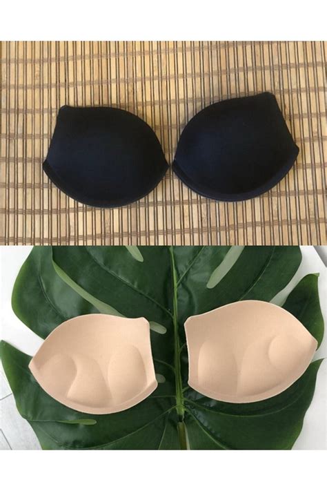 mirach li Paket Push Up Sütyen Mayo Meme Ucu Gizleyici Bikini Mayo Su Tutmaz Ten ve Siyah