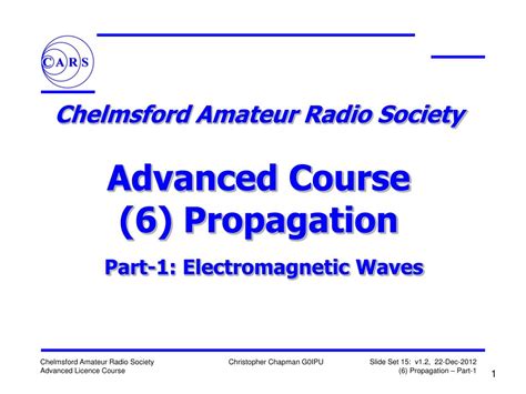 Ppt Chelmsford Amateur Radio Society Advanced Course Propagation