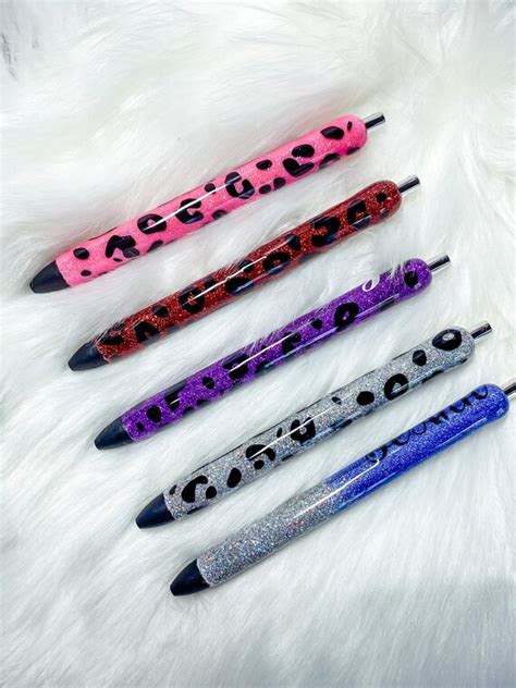 Leopard Print Glitter Gel Pen Etsy