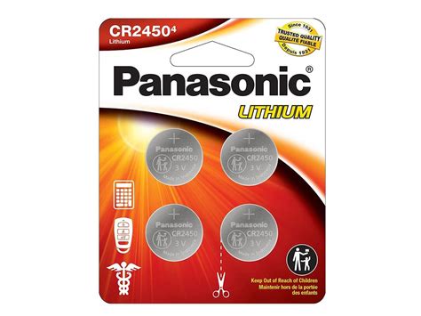 Panasonic Cr2450 Coin Cell 4 Piece Battery Junction